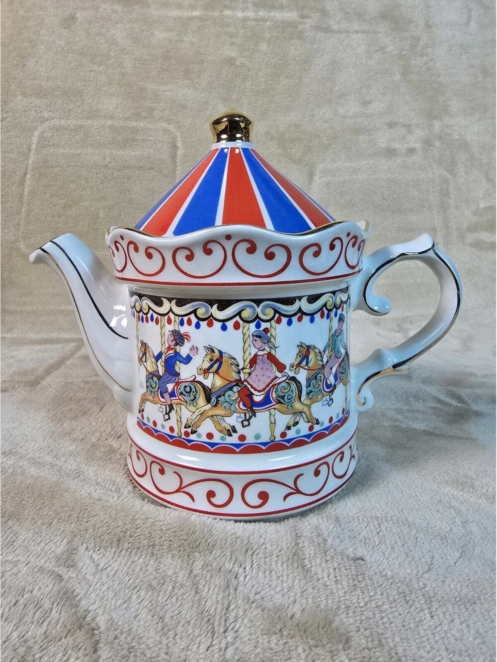 Signed Sadler Carousel Tea Pot And Lid  4